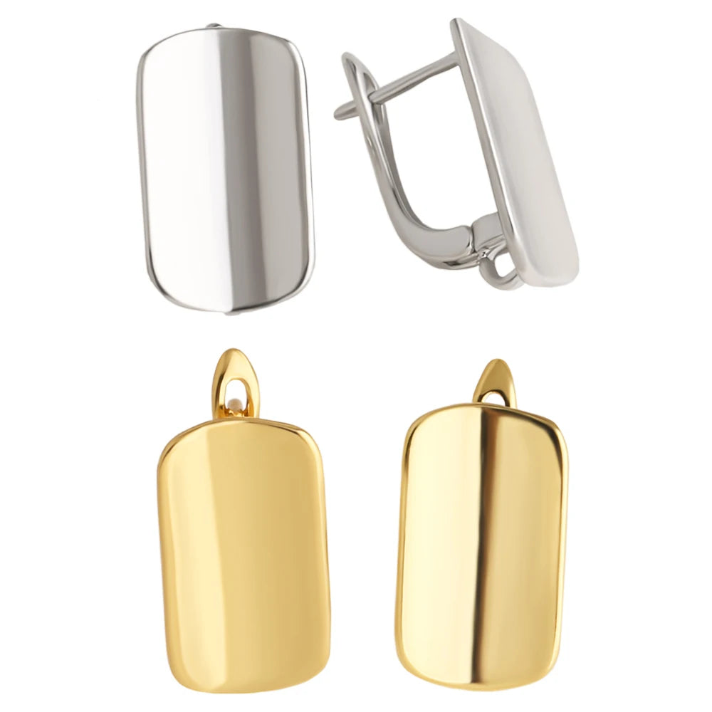 Smooth Rectangle Leverback Earring Findings for DIY Jewelry Wholesale erha139