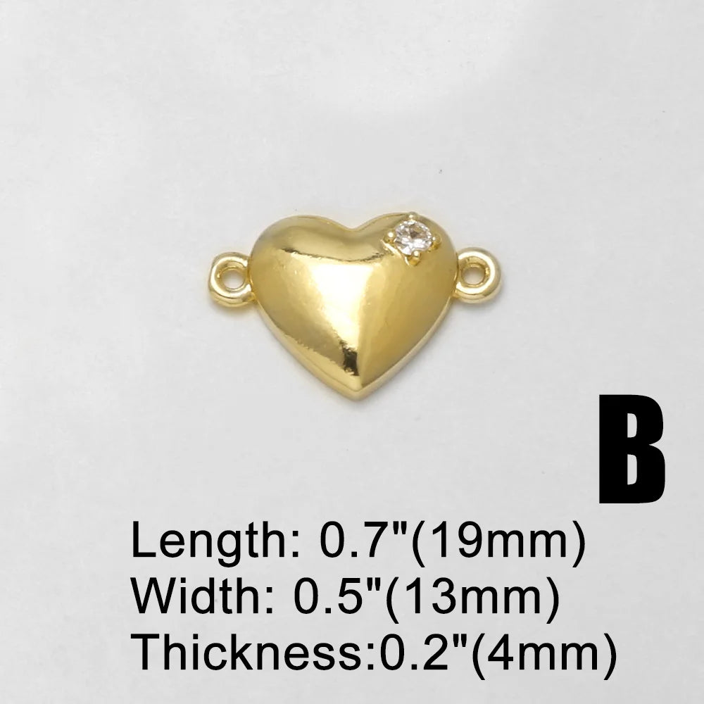 18K Gold Plated Virgin Mary Red Heart Double Loop Bracelet Charms Wholesale chma675
