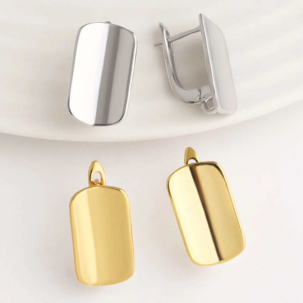 Smooth Rectangle Leverback Earring Findings for DIY Jewelry Wholesale erha139