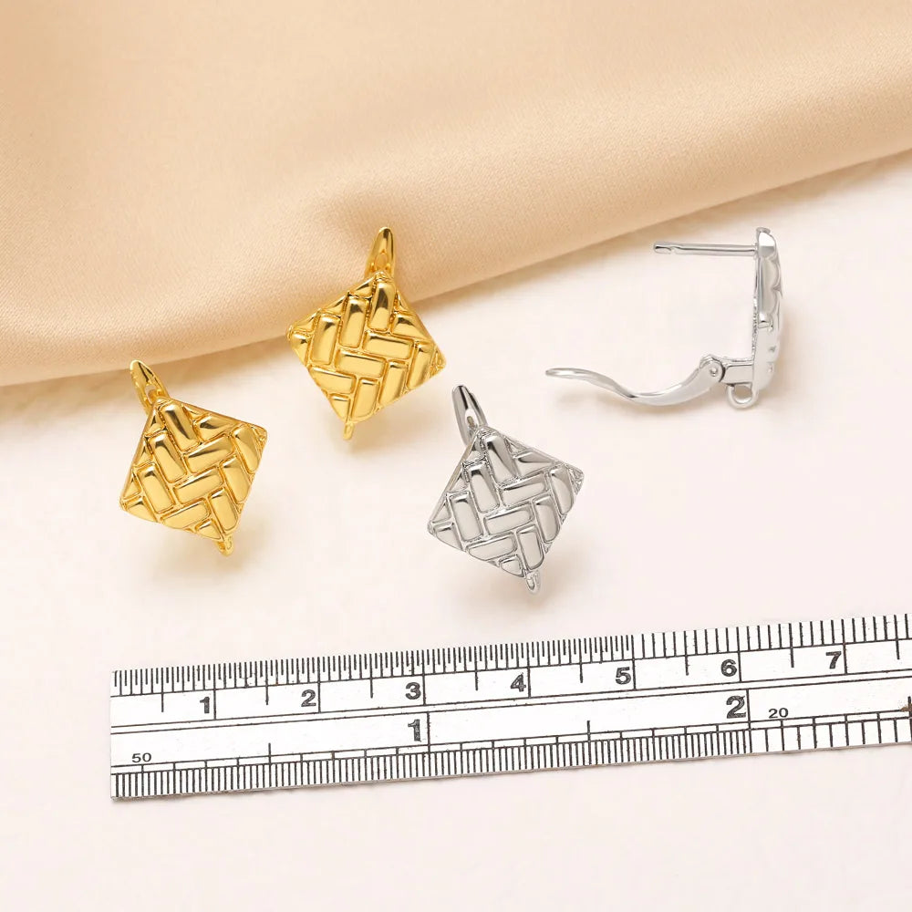18K Gold Plated Geometric Leverback Earring Findings erha134