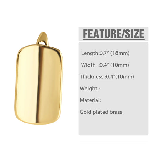 Smooth Rectangle Leverback Earring Findings for DIY Jewelry Wholesale erha139