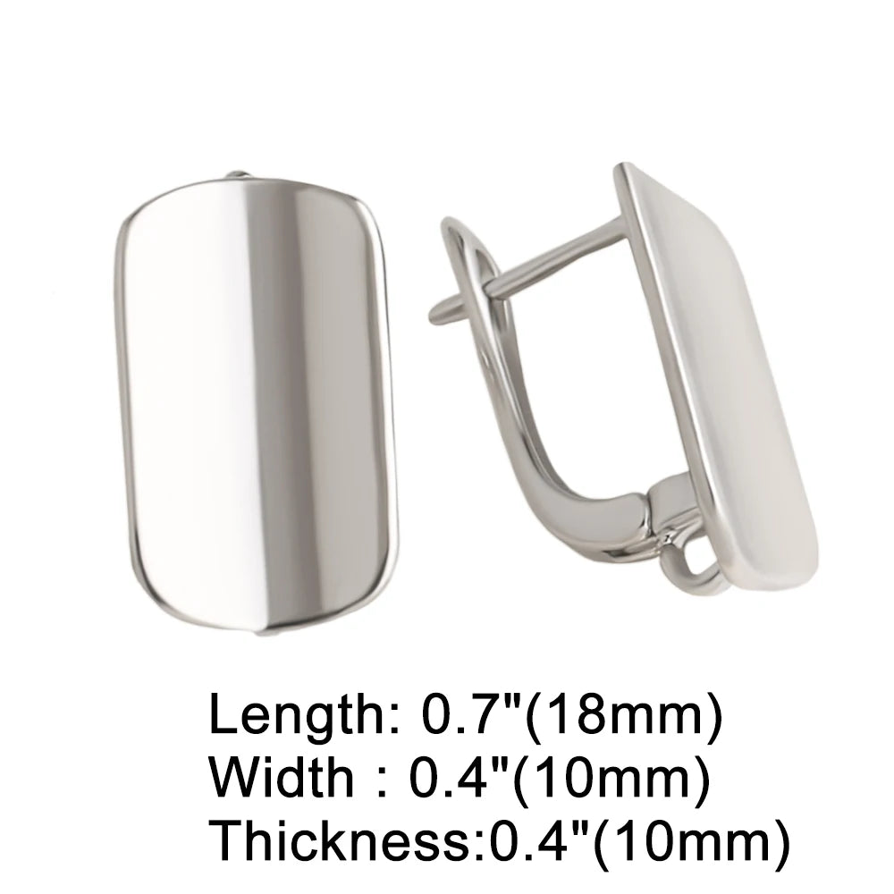 Smooth Rectangle Leverback Earring Findings for DIY Jewelry Wholesale erha139