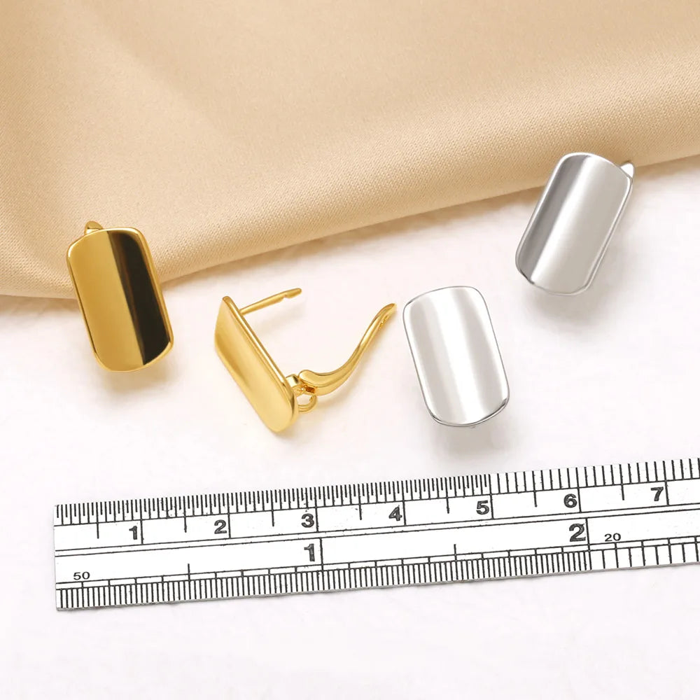 Smooth Rectangle Leverback Earring Findings for DIY Jewelry Wholesale erha139