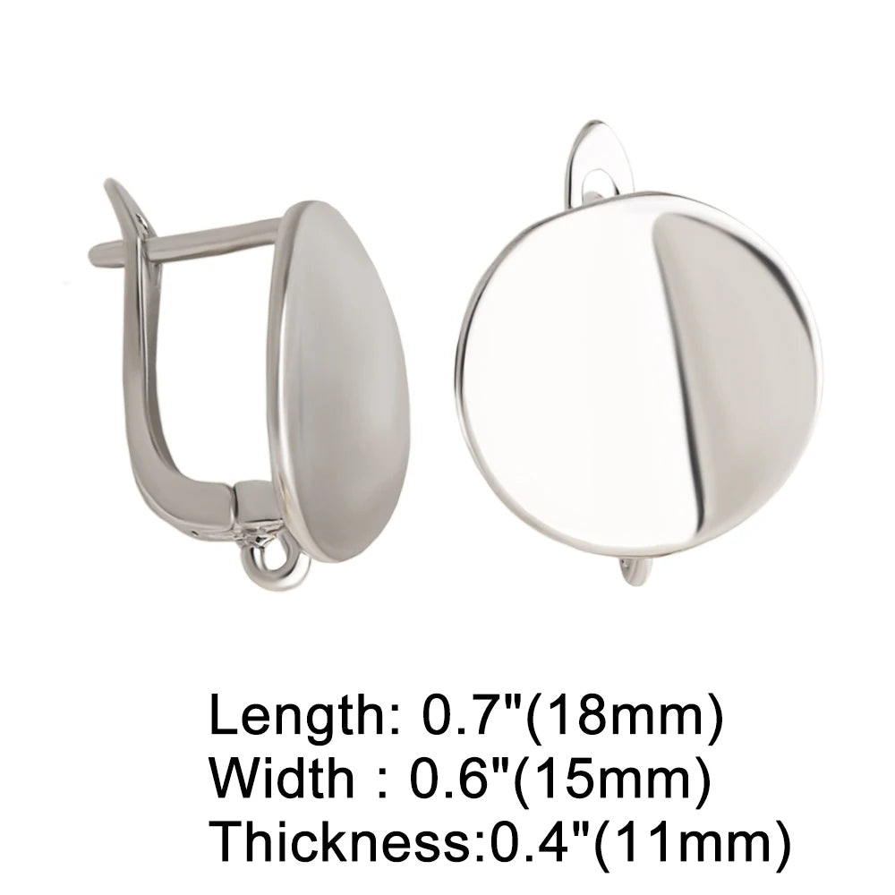 Smooth Round Flat Disc Leverback Earring Findings for DIY Jewelry Wholesale erha140