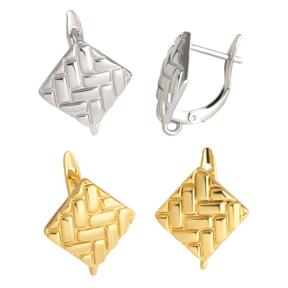 18K Gold Plated Geometric Leverback Earring Findings erha134
