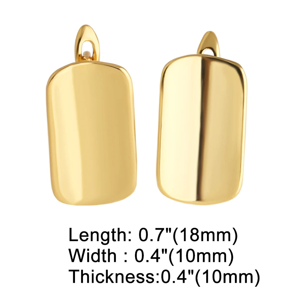 Smooth Rectangle Leverback Earring Findings for DIY Jewelry Wholesale erha139