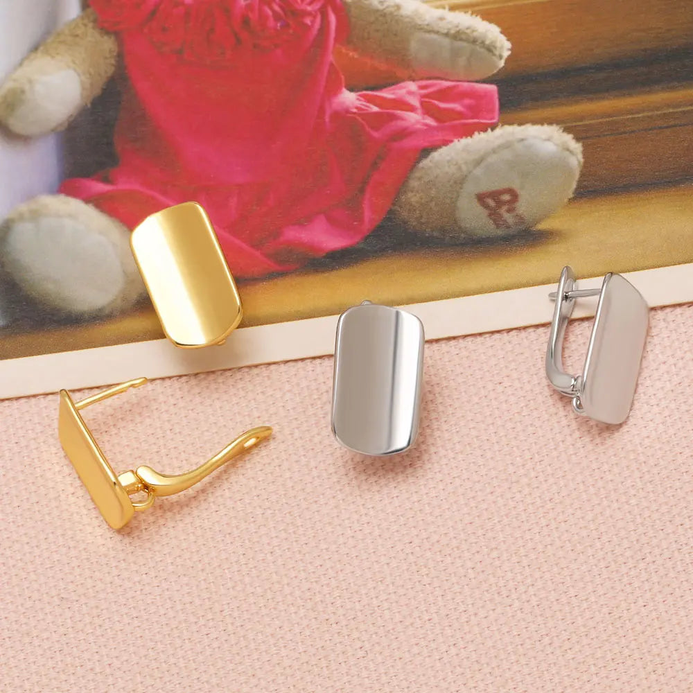 Smooth Rectangle Leverback Earring Findings for DIY Jewelry Wholesale erha139