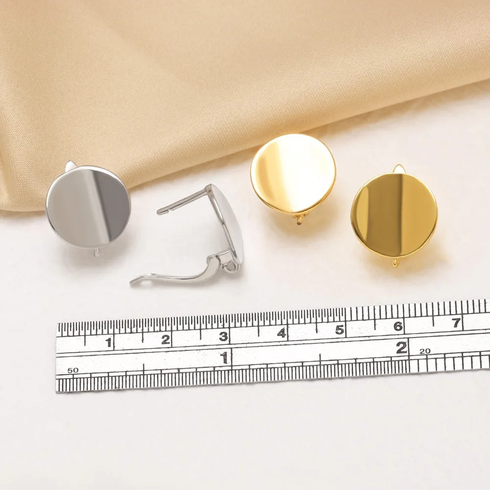 Smooth Round Flat Disc Leverback Earring Findings for DIY Jewelry Wholesale erha140