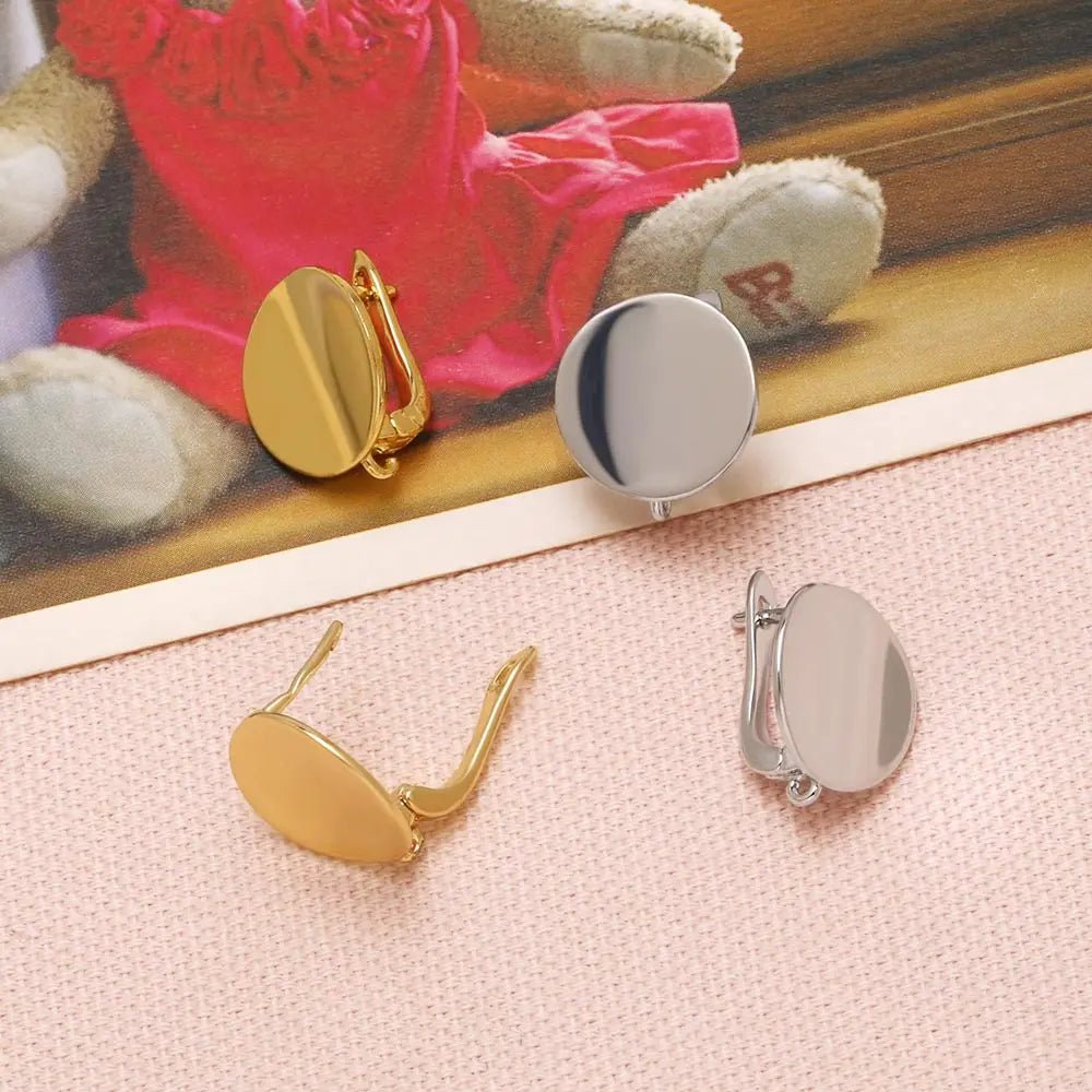 Smooth Round Flat Disc Leverback Earring Findings for DIY Jewelry Wholesale erha140
