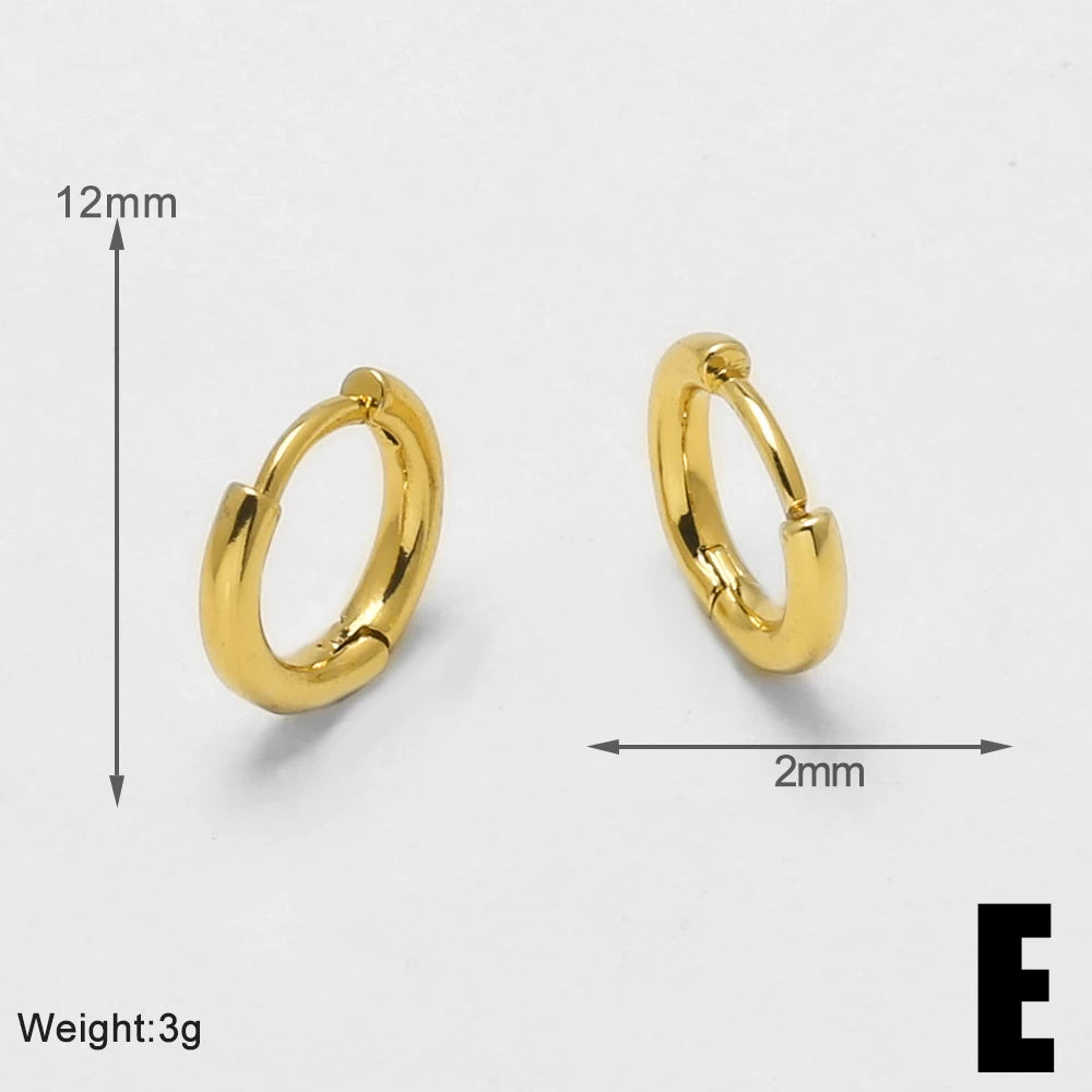 18K Gold Plated Smooth Oval Huggie Hoop Earring Findings Wholesale ersu21